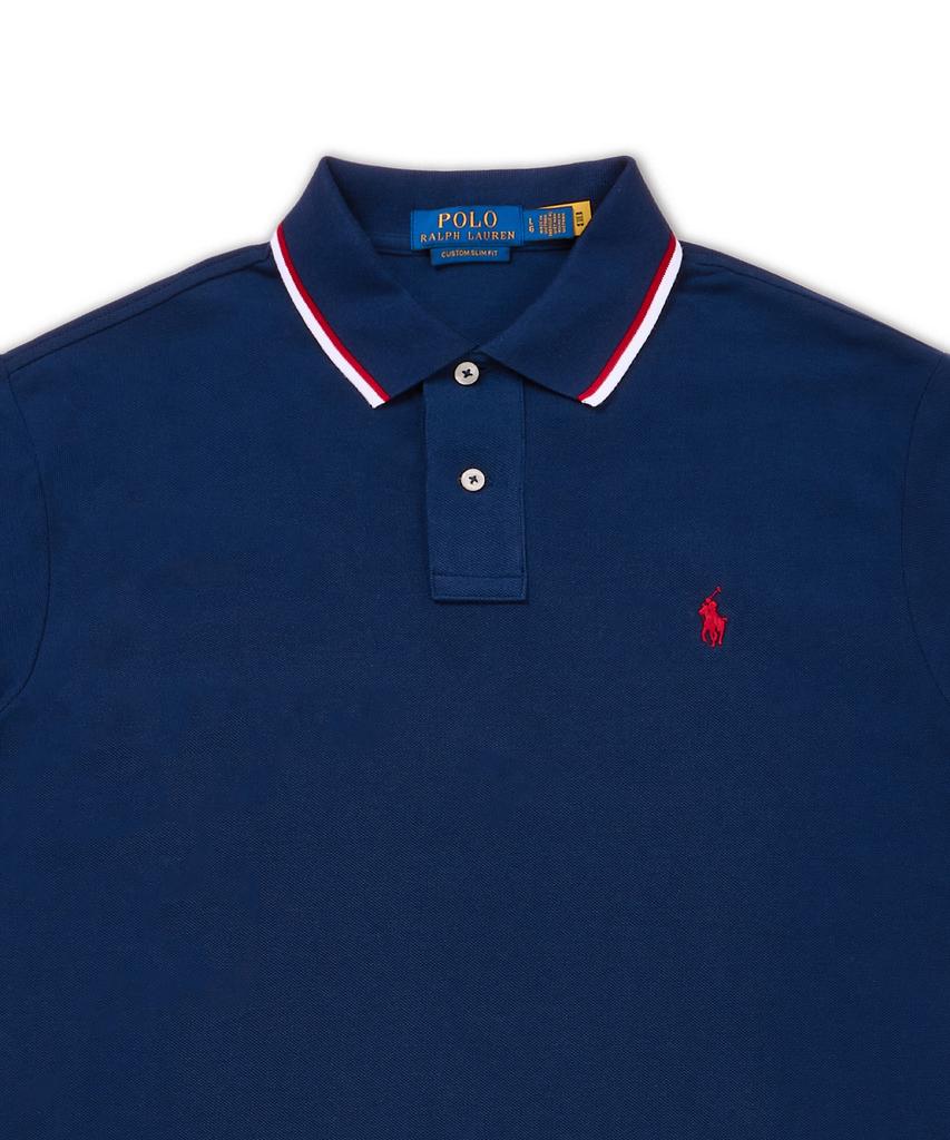 POLO RALPH LAUREN Custom Slim Fit Mesh Polo Shirt - Blue