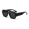 Fashion Double Bridges Square Sunglasses Women Candy Color Retro Wide Legs Men Sun Glasses Shades UV400