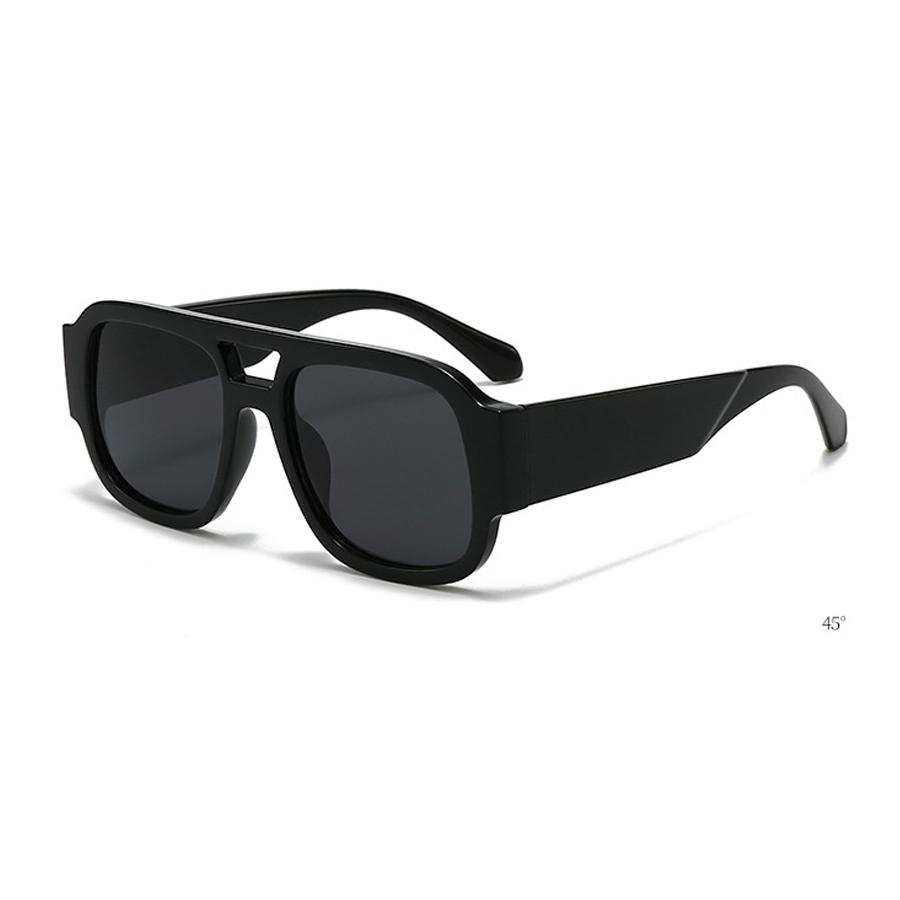 Fashion Double Bridges Square Sunglasses Women Candy Color Retro Wide Legs Men Sun Glasses Shades UV400