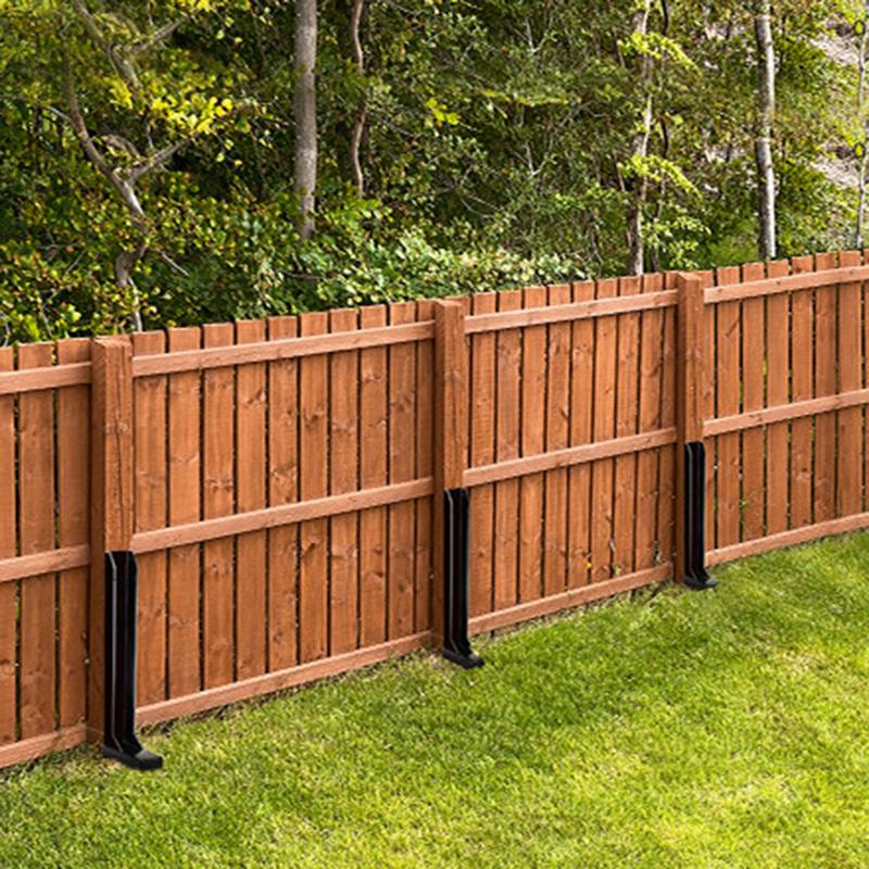 Fence Repair Kit 2X Thickened Metal Fence Support Stakes Solid Ground Spike Quick Fix Post Stabilizer For Repair Tilted Broken