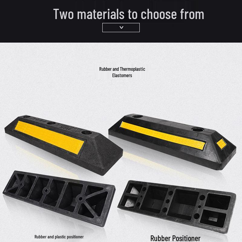 Thickened Rubber Wheel Stopper: Parking Position Limiter & Reversing Block