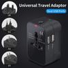 Dual USB Ports Universal Travel Adapter UK To EU Plug Adapter Wall Charger AC Power Converter World for USA EU UK AUS