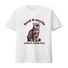 Feral And Sterile Funny Cat Hysterectomy Uterus Womens Joke T Shirt Vintage Washed Comfortable Soft Top For Everyday Wear
