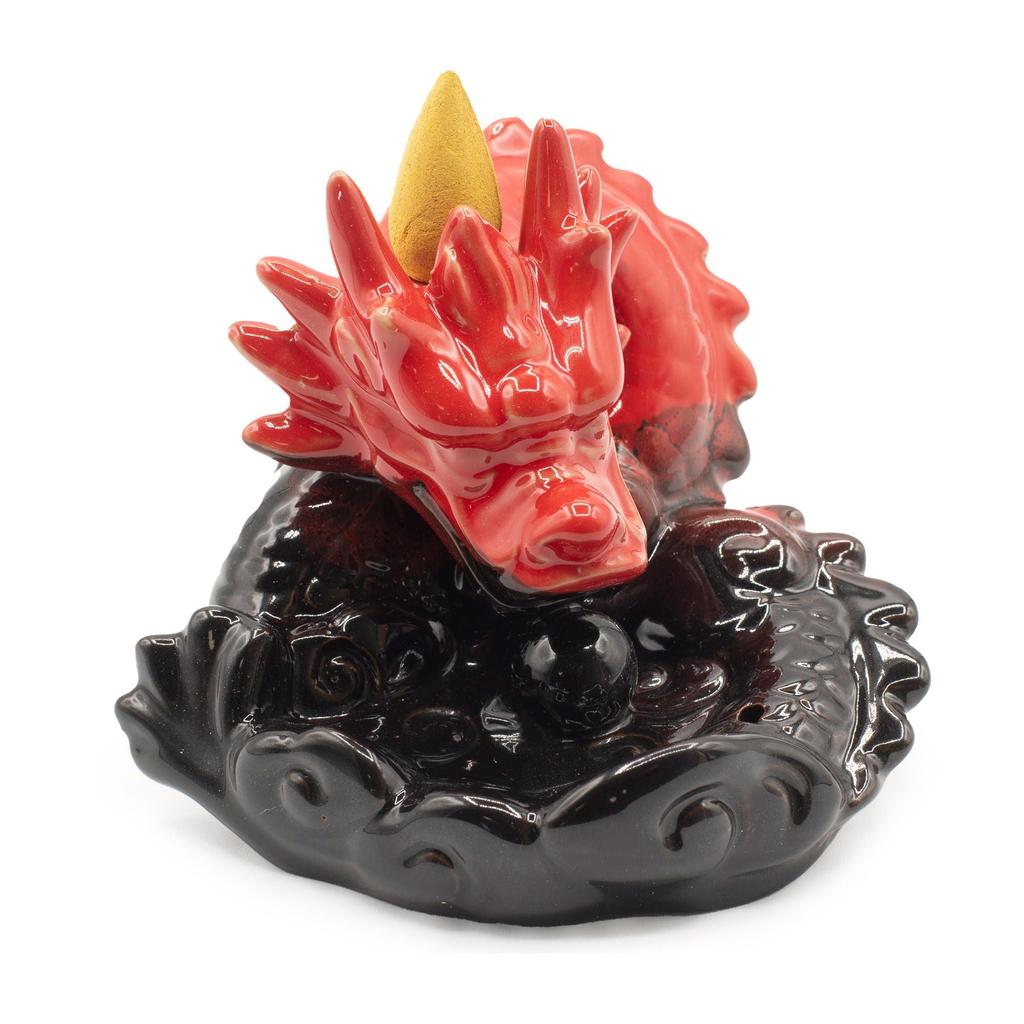 Backflow Incense Burner – Small Red Dragon