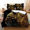 3D Animal Lion Tiger Wolf Bedding Set Adults Child Double Black Duvet Cover Sets Bedroom Set Western Quilt Cover Pillowcases