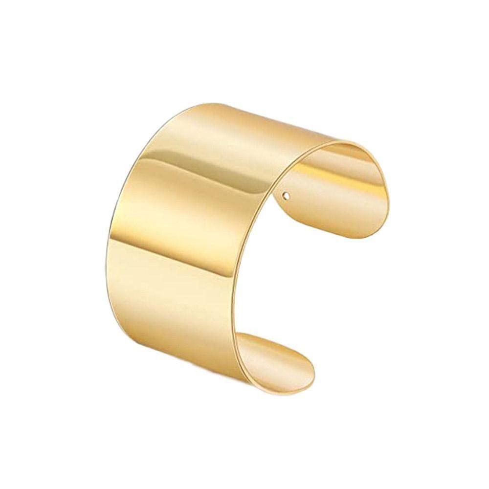 Gold/Silver Cuff Bangle Adjustable Metal Bracelet Fashion Open Armlet Bracelet  Women