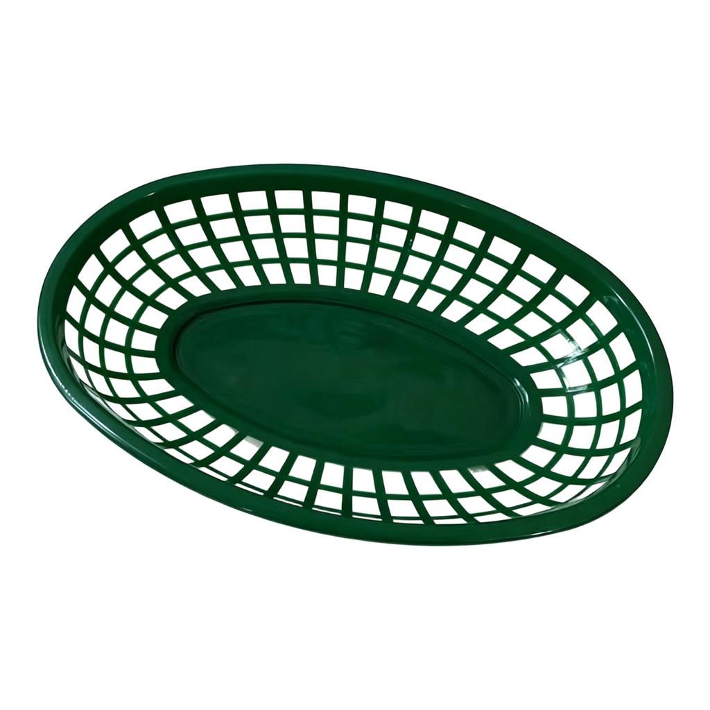 Plastic Oval Storage Baskets for Vegetables and , 10 Pack - Colorful Countertop Baskets for Kitchen, Home, and