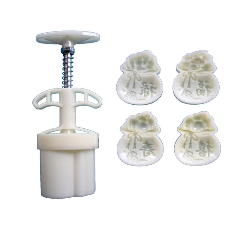 Moule à gâteau de lune efficace 2/4 pièces 50g 75g Double taille Plastique Ustensiles de cuisine Pour pâtisseries Dessert et Pâtisseries