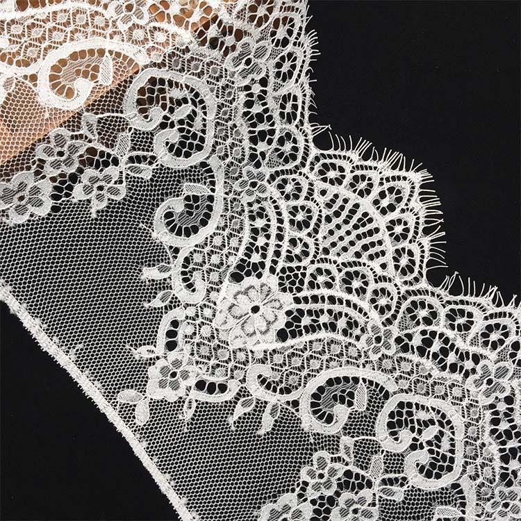 19cm*300cm Eyelashes Lace 19cm Wide Eyelashes Lace Gauze Embroidered Lace Accessories Dress Skirt Sleeves Decorative Fabric