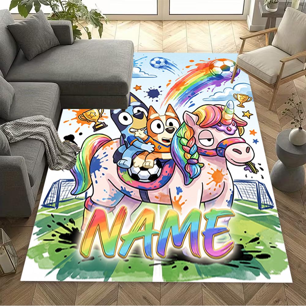 Halloween Friends Customized Name Carpet Perfect for Balcony Entryway Study room Hallway Anti-slip Rug Anime Office Decor Birthday/Christmas Gift