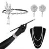 Trendy Feather Headpiece Feathered Headwear Set for Nightclub Parties Halloween