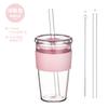 450Ml Tritan Straw Cup Milk Tea Cup Coffee Cup Multi-Color Belt Waist Sleeve Straw Water Cup