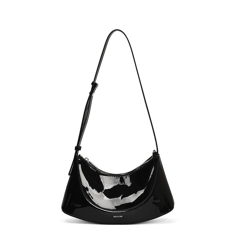 Solid Color Temperament Underarm Bag Women'S High-End Sense Niche Design Personalized Shoulder Messenger Bag