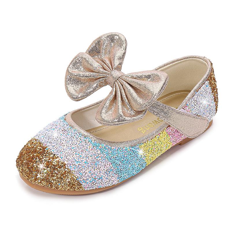 Mudipanda Children Party Leather Shoes Girls Pu Low Heel Lace Flower Kids Shoes For Girls Single Shoes Dance Dress Shoe Pink