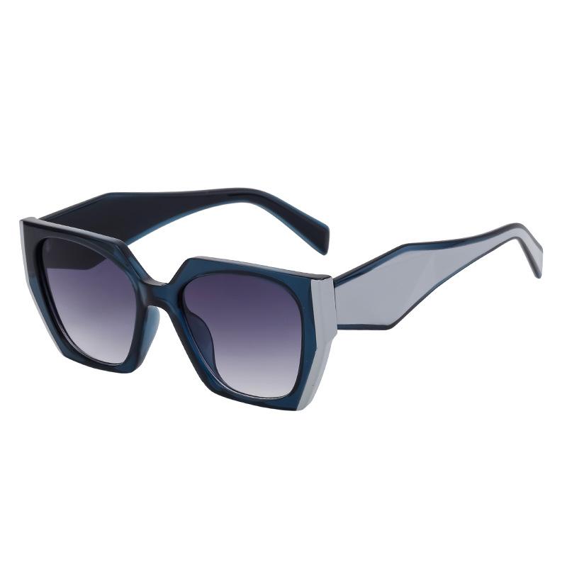 Fashion Cat Eye Wide Glasses Legs Sunglasses Women'S High-End Full-Frame Sunglasses Uv Protection