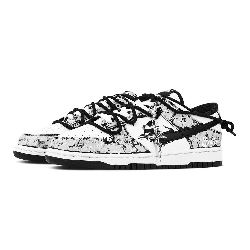 Nike Dunk Zero Redemption, Heart Box Abrasion Resistant Low Top Skateboard Shoes Unisex Gray White DD1391-100(Team773--)