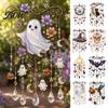 Autumn Garden Decorations for Yard Halloween Acrylic Wind Chime Pendant, Crystal Suncatcher Hanging Ornaments, Decorative Festive Party Supplies