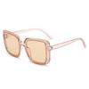 Quadratische Sonnenbrille Damen Großer Rahmen Brille Sonnenschutz Schlichter Stil