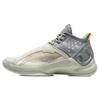 Li Ning Cicada Wing Abrasion Resistant Breathable Mid Top Basketball Shoes Men's Yellow Gray ABAR081-5