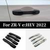 For Honda ZR-V ZRV e:HEV 2022 2023 Exterior Door Handle Cover Trim Car Accessories ABS Plastic Chrome Black