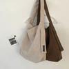 Large Corduroy Shoulder Shopper Bag For Women Cotton Cloth Fashion Canvas Tote Shopping Bags Woman Handbags Reusable Travel Bags