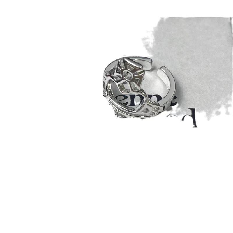 Hollow Heart Adjustable Ring Punk Vintage Jewelry For Women Girls Fashion Geometric Irregular Rings