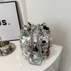 Sequin Small Bucket Bag With Chain Strap For Street Style Daily Use