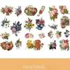 3Pcs Cartoon Flower and Leaf Stickers DIY Diary Stickers Scrapbook Cute Stationery Diary Supplies Material Decoration Stickers