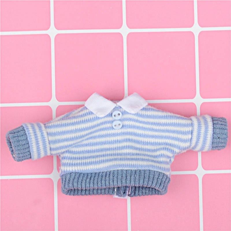 Schöner ob11 Baby-Mantel Revers-Pullover Ein-Schulter-Träger-Set 1/12 schlichter Körper Puppenkleidung Puppenzubehör