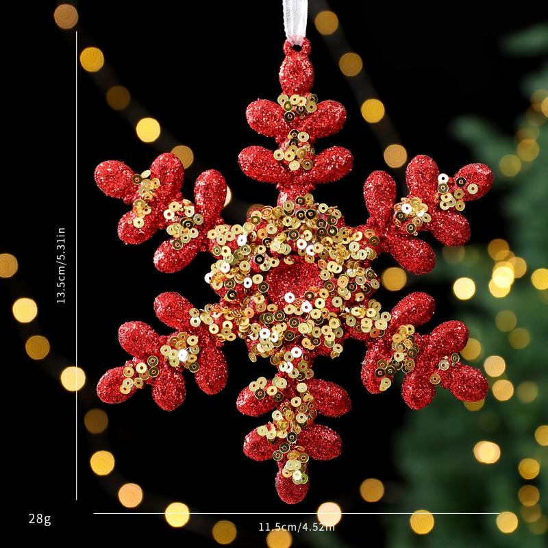 Acrylic Christmas Tree Decorations Hanging Ornaments Snowflake Bell Pendant Xmas Party Home Decoration