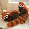 Realistic Lying Raccoon Plush Doll Stuffed Animal Toy Lifelike Red Panda Pillow Soft Christmas Birthday Gift for Kids