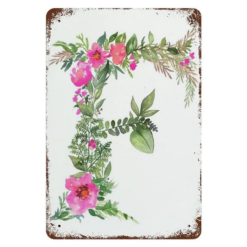 Flowers Lily Roses Lavenders Bloom Metal Tin Signs Posters Plate Wall Decor for Bars Man Cave Cafe Clubs Retro Posters Plaque