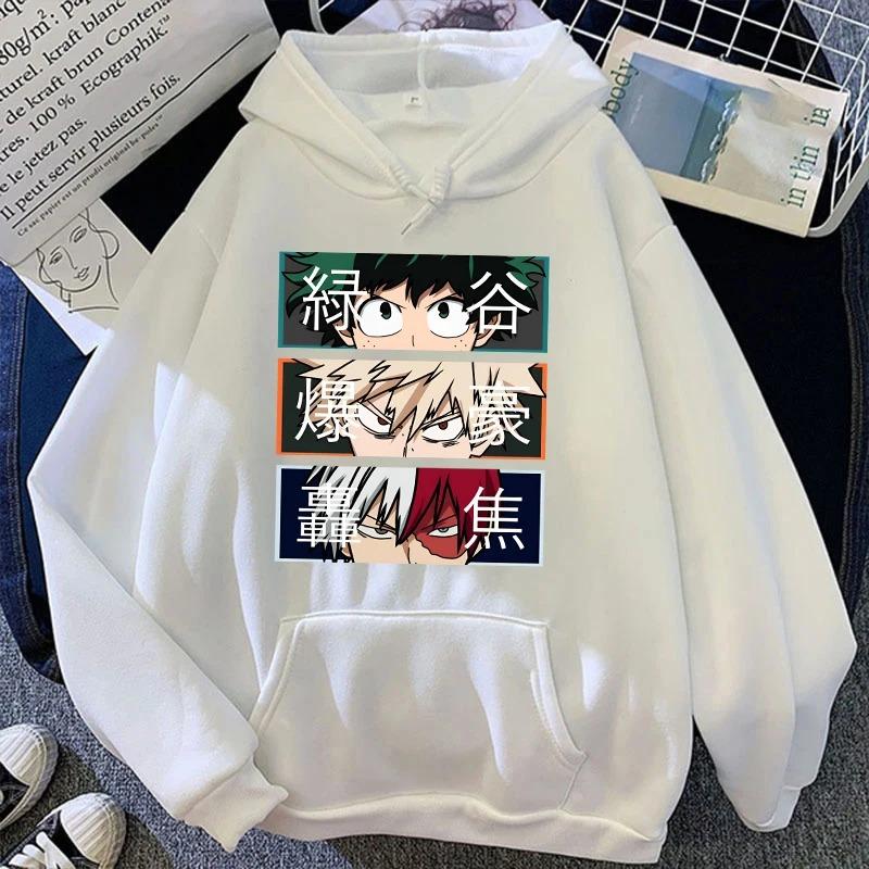 My Hero Academia Autumn and Winter Fashion Long Sleeve Anime Bakugo Katsuki Todoroki Shoto Men's Outdoor Sports Hoodie Women's