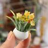 1/12 Dollhouse Simulation Potted Plants Model Dollhouse Home Decoration Micro Landscape Plants Ornaments Dolls House Accessories
