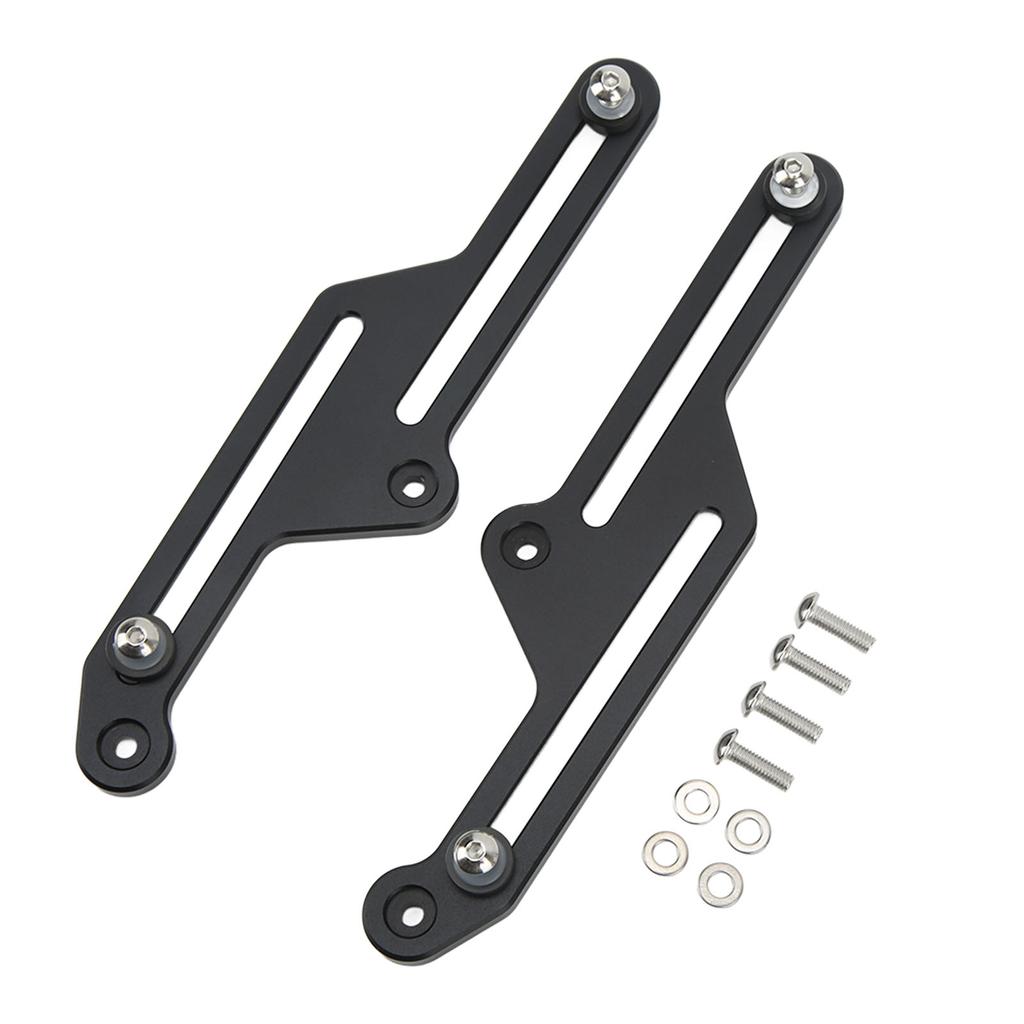 Pair Motorcycle Adjustable Windshield Bracket Anodized Black Replacement for Tenere 700 XT700Z