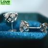 Real 0 .5 -1 Carat D Color Moissanite Stud Earrings For Women 925 Sterling Silver Sparkling Wedding Jewelry
