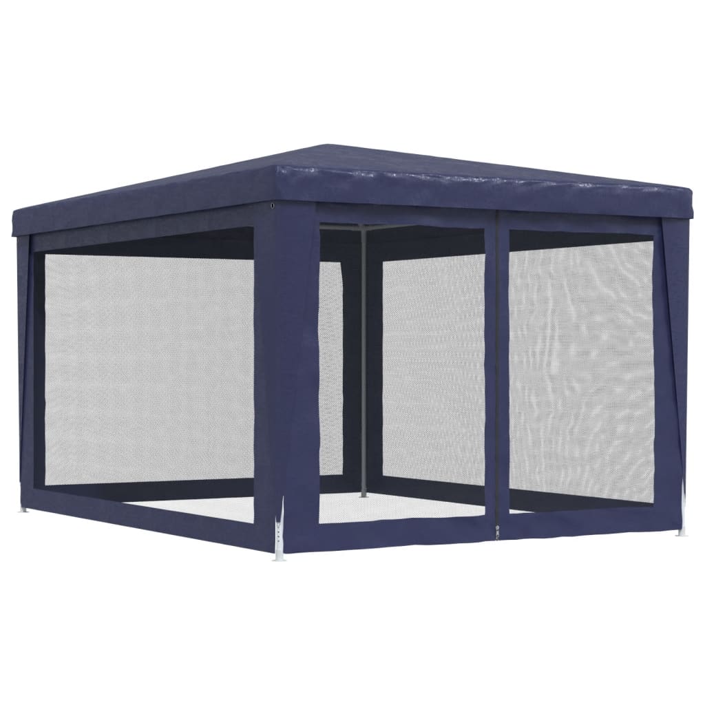 Vidaxl Party Tent With 4 Mesh Walls, Blue, 3X4 M, HDPE