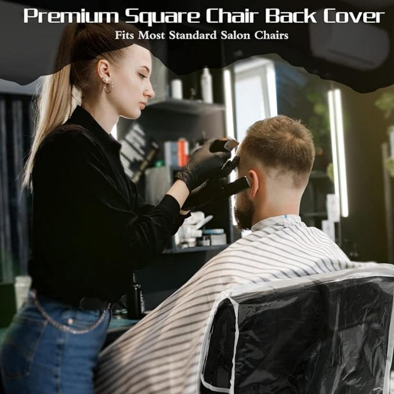 1PC Transparent PEVA Salon Chair Back Cover Stain Resistant Protector For Standard Barber Hairdressing Chair
