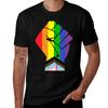 Lgbt (Progress) Pride Flag With Raised Fist Tshirt Big Size Simple Tshirt
