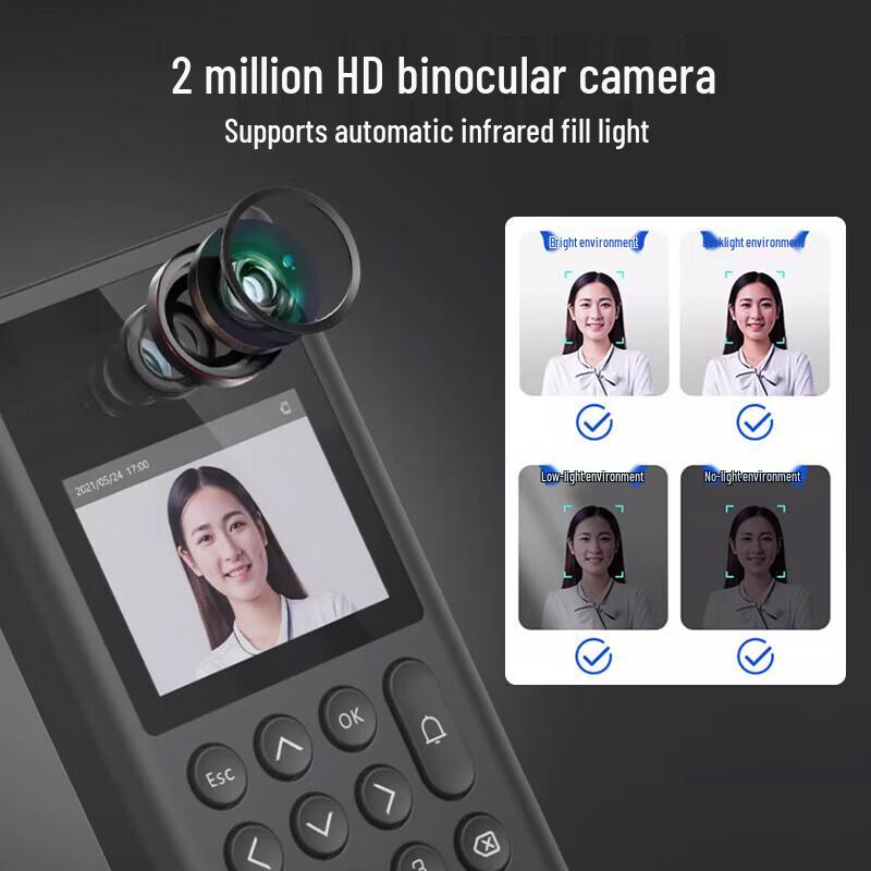 Dahua Face & Fingerprint Attendance and Access Control Terminal CN Plug (adapter Included)