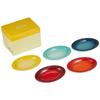 Le Creuset Stoneware Mini Oval Plate Rainbow Heat Resistant Cold Microwave Oven Compatible Set 5 Dish