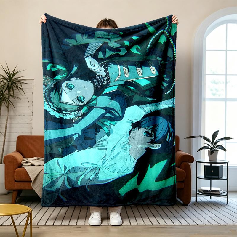 Black Butler Soft and Comfortable Flannel Suitable for Sofas Living Rooms Outdoor Camping Travel and Also Makes a Great Anniversary Gift