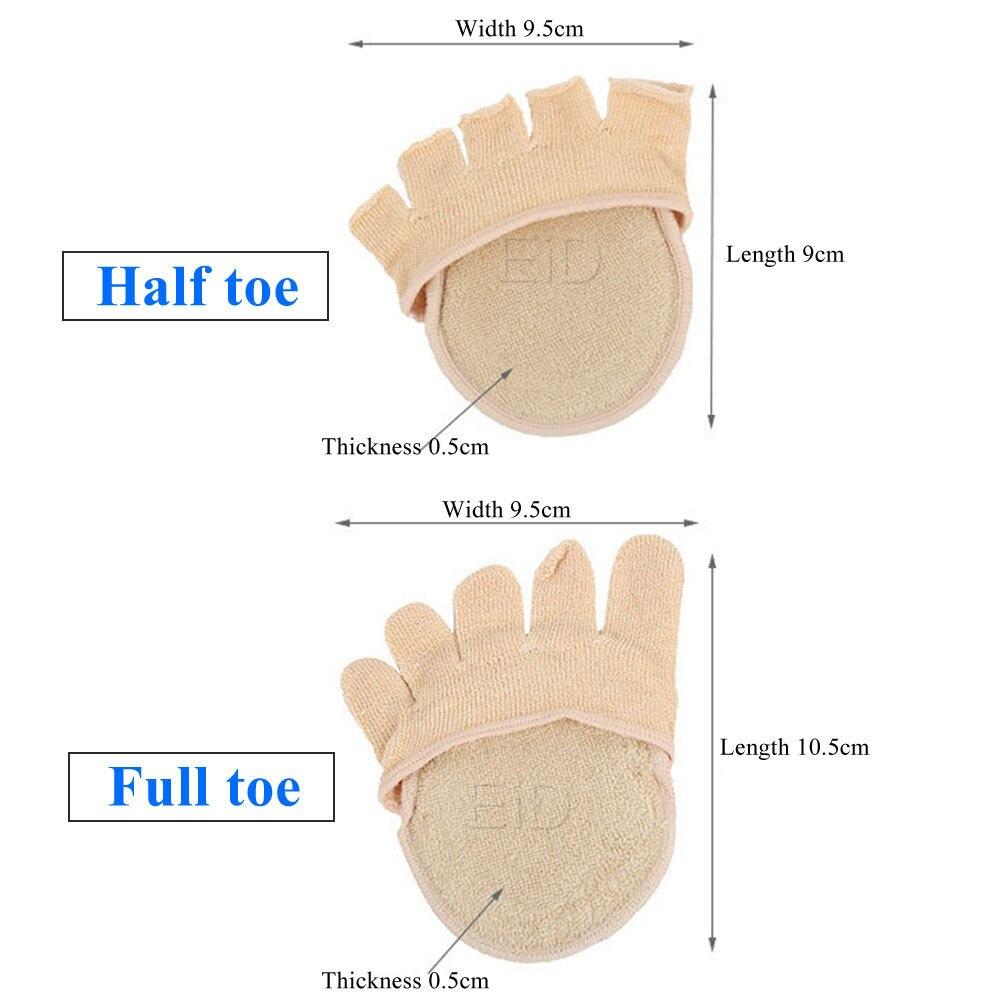 EiD Orthopädie-Einsätze, Hallux-Valgus-Korrektor-Pad, Fünf-Zehen-Trenner, Silikon-Vorfußpolster für große Zehen, Baumwolleinlagen, Kissen