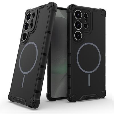Geschikt voor Samsung S25 telefoonhoesje met rasterpatroon en magnetische sluiting, en Galaxy A55 anti-val telefoonhoesje.