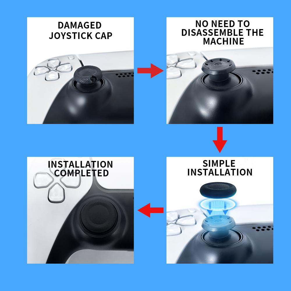 Náhradné krytky Analógových páčok pre ovládač PS5 PS4 Silikónové Protišmykové Krytky Páčok Joysticku Náhradné Diely Príslušenstvo