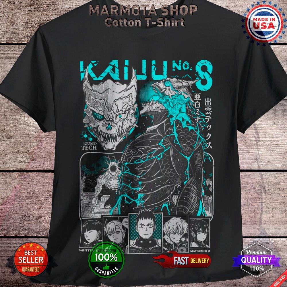 Kaiju No 8 Mina Shiro Koszulka Anime Miękka Koszulka Wszystkie Rozmiary Unisex Otaku