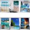JINRUN Bathroom Thickened Waterproof Curtain Mildew Proof Shower Curtain Shower Partition Curtain Shower Curtain Bathroom Curtain Free Perforation