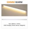 10/20/30/50CM LED Night Light Motion Sensor USB Rechargeable Ultrathin Wireless Wardrobe Kitchen Cabinet Night Light Warm Light