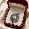 Natural Pink Opal Turquoise Gemstone 925 Sterling Silver Handmade Vintage Designer Pendant 1.55" For Wife PP-25-36