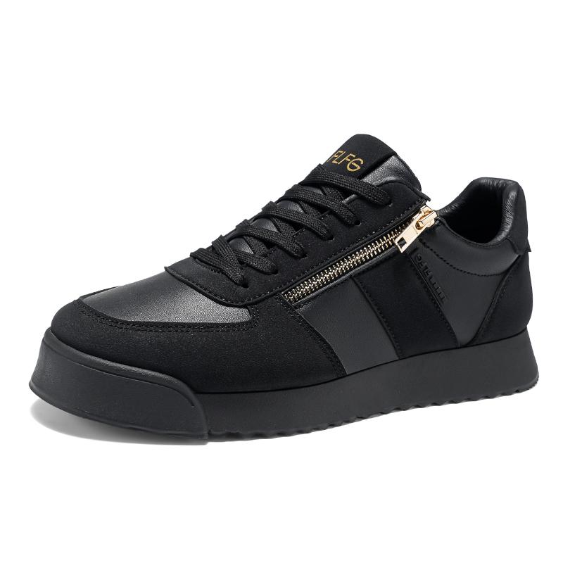 Fashion Casual Sports Shoes Men Increased Fashion Leather Casual Shoes Board Shoes High Quality Outdoor Chunky Sneakers British Style